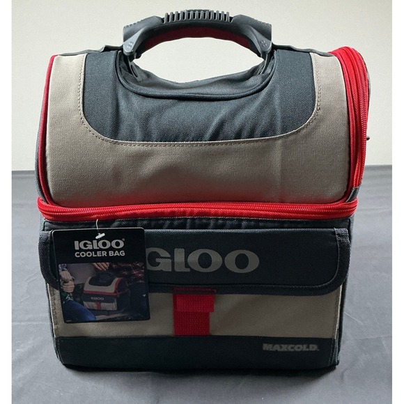 Igloo Other - Igloo‎ Playmate Gripper MaxCold 16 Can Cooler Bag Sandstone Red 4901088 NWT